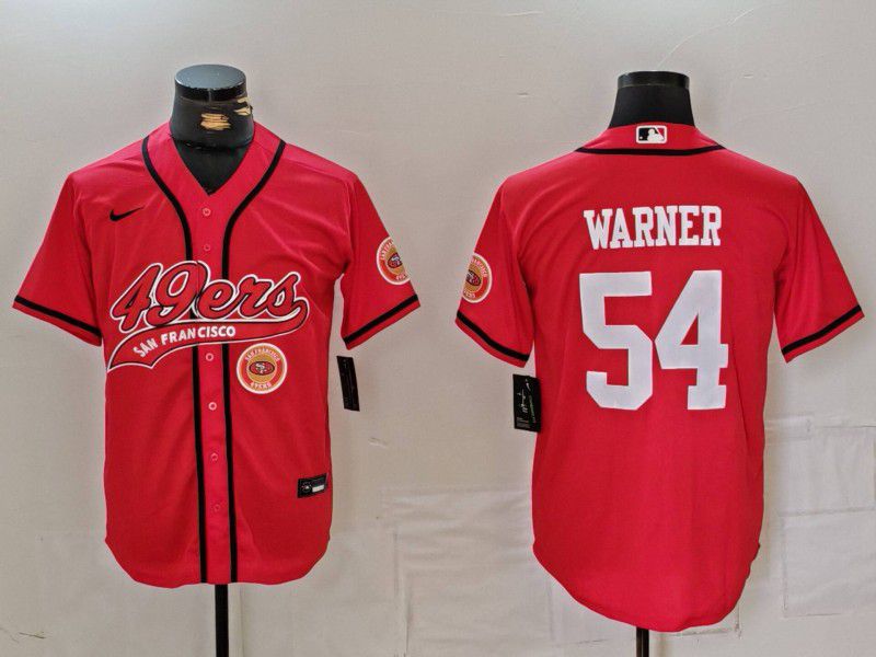 Men San Francisco 49ers #54 Warner Red Joint Name 2024 Nike Limited NFL Jersey style 3->boston red sox->MLB Jersey